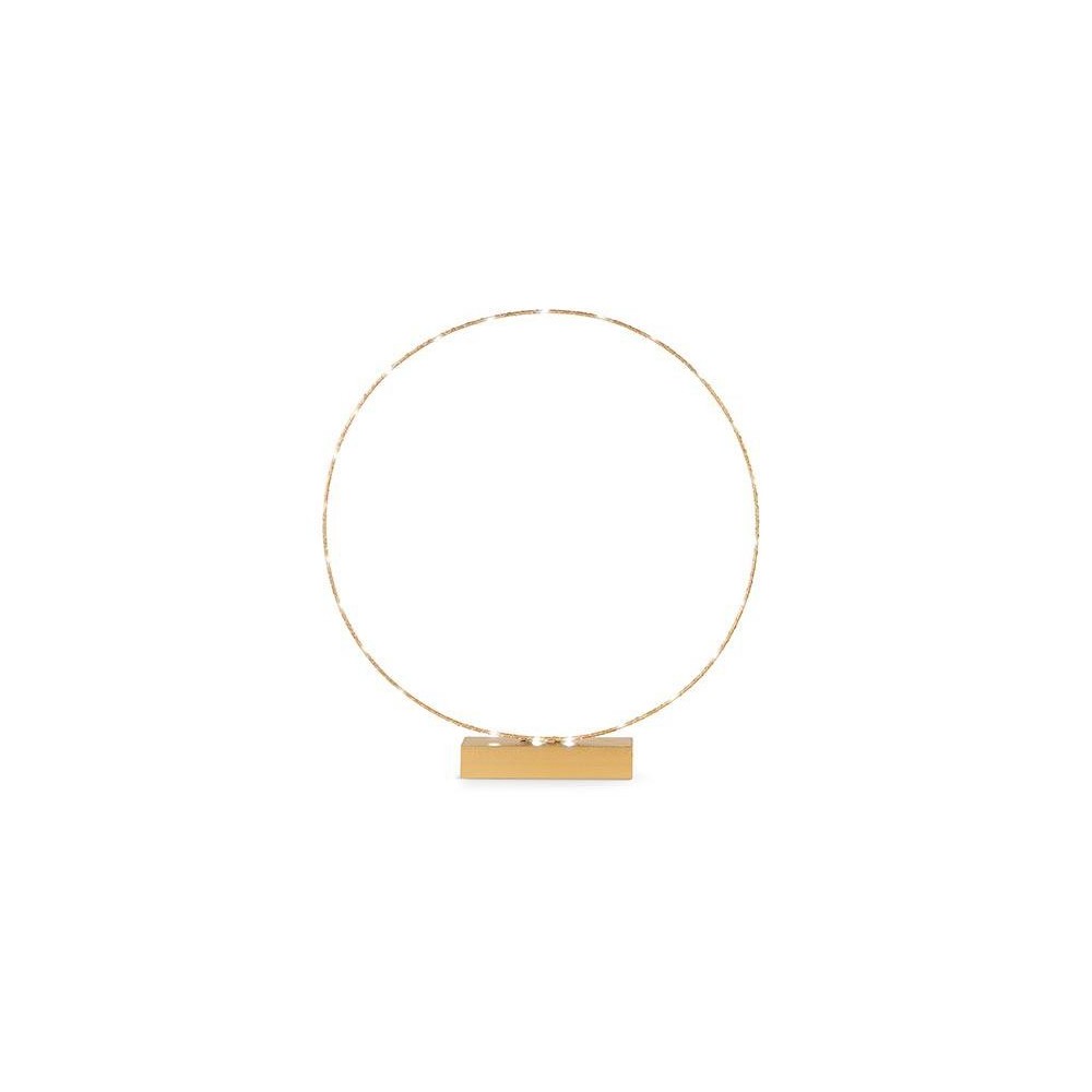 CERCHIO ORO D56 H58 SU BASE CON LED